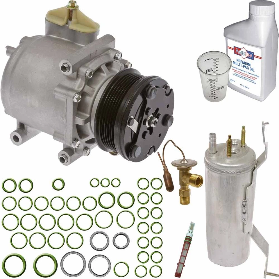 适用于福特 Explorer Mercury Mountaineer 欧米茄交流压缩机 带空调维修套件 DAC — 第 1/1 张图片