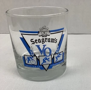 Seagram's VO Salutes The Summer Games On the Rocks Tumbler Bar Glass - Picture 1 of 7
