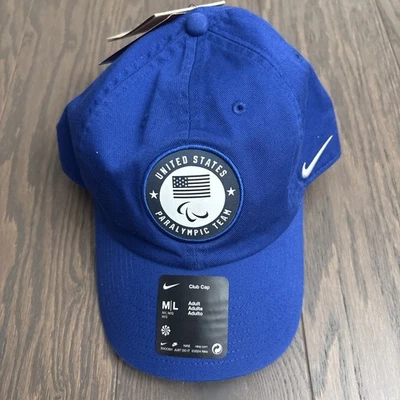 Equipo Paralímpico de Estados Unidos Equipo EE. UU. Gorra Gorra Nike Club Adulto M/L Correa Trasera Foto 1 de 4