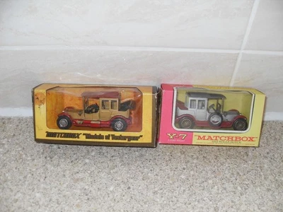 2 matchbox models of yesteryear y7 1912 rolls royce 1 silver 1 bronze boxed - Image 1 of 4