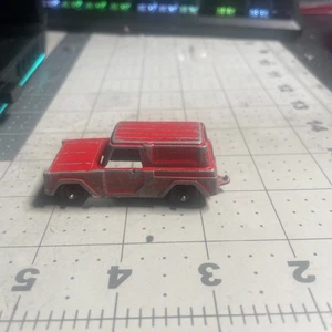 Coche de juguete Tootsie vintage - Camión con panel rojo - Woodie - Hecho en EE. UU. - Imagen 1 de 5