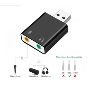 Improve Your Sound with USB Audio Adapter Compatible with 3 5mm Devices - Picture 1 of 25