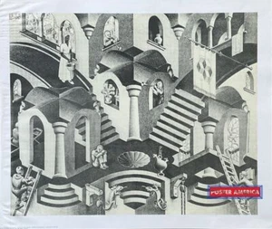 Póster de arte vintage MC Escher Hol En Bol 20,5 x 24,5 - Imagen 1 de 4
