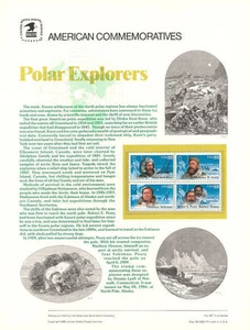 #267 22c Polar Explorers #2220-2223a USPS Commemorative Stamp Panel - Picture 1 of 1