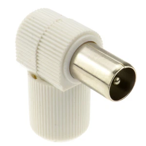 RF Coax Right Angle PLUG for TV Aerial Cables/Freeview - Afbeelding 1 van 11