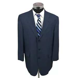 Vtg Daniel Cremieux Blazer Mens 44R Blue Sports Coat Jacket 3 Buttons USA - Picture 1 of 17