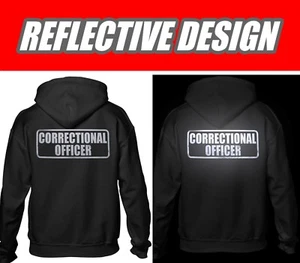 Correctional Officer hoodie, REFLECTIVE LOGO - Picture 1 of 6