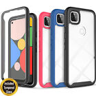 For Google Pixel 5 / 5A 5G Phone Case Shockproof Cover +Tempered Glass Protector