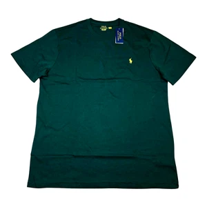 Polo Ralph Lauren Men Big & Tall Green Classic Fit Gold Pony T Shirt Crew Neck - Picture 1 of 6