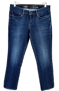 LEVI'S DEMI CURVE Jeans Women's 30 X 30 Straight Leg Dark Blue Denim Classic EUC - Picture 1 of 24