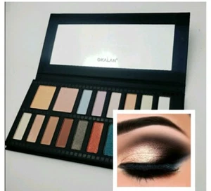18 Assorted Colors Eyeshadow Palette Nude Shimmer Makeup Perfect Solid Pigment - Picture 1 of 4