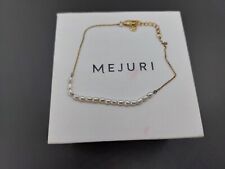 Mejuri sterling gold vermeil pearl bracelet, new in box
