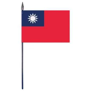 Wholesale Lot of 9 Taiwan 12"x18" Handheld Mini Flag w/ Wood Stick - Picture 1 of 1