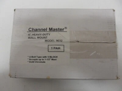 NOS Channel Master 6” Montaje en Pared Modelo 9032 -Pernos de Retraso Incluidos 1 Par Foto 1 de 4