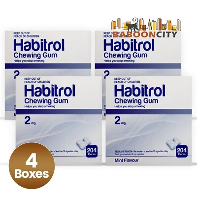 Habitrol 尼古丁口香糖 2 毫克薄荷口味 (总计 816 件 = 4 盒)全新 09/2027 — 第 1/2 张图片