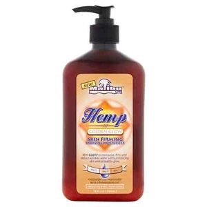 Malibu Tan Hemp Skin Firming & Bronzing Body Moisturizer, Golden Glow, 18 fl oz