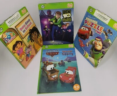4 LeapFrog LeapReader TAG Books Dora The Explorer, Cars, Ben 10, Pixar Pals! - Image 1 of 4