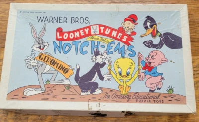 De colección 1950 Warner Bros. Looney Tunes NOTCH-EMS juguete rompecabezas educativo ¡ESCASO! Foto 1 de 4