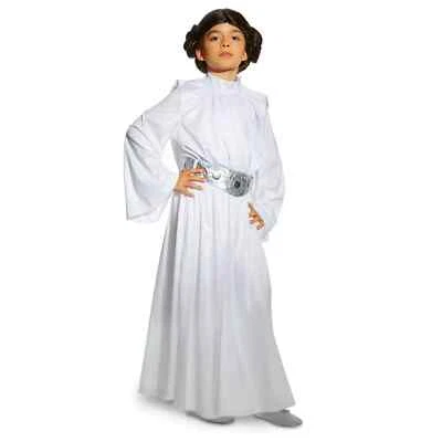 DISNEY STORE Star Wars Princesa Leia Niñas DELUXE Disfraz con Peluca 11/12 Nuevo con Etiquetas Difícil de Encontrar Foto 1 de 4