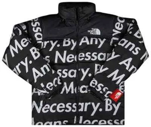 DSWT Supreme X North Face By Any Means Necessary Black S Small Nuptse TNF - Picture 1 of 1