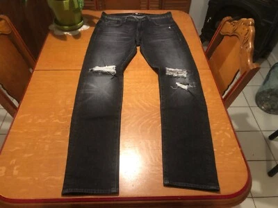 7 FOR ALL MANKIND PAXTYN SKINNY GRAY DISTRESSED JEANS NWOT 31 X 33 VERY NICE! - Image 1 of 4