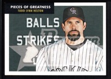 TODD HELTON 2007 BOWMAN HERITAGE PIECES GREATNESS ROCKIES RELIC JERSEY SP $20