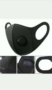 Breathable Mask Washable Face Mouth Masks washable Protection Filter UK Black - Picture 1 of 3
