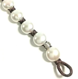 BRACCIALE BRACCIALI UOMO MIMI ORIGINALE B5301AR L 17 PERLE ARGENTO 925 CM NUOVO - Picture 1 of 3