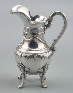 Decanter Empire Stil Wein Kanne Wasser Kännchen 800er Silber Monogramm BP (103) - Picture 1 of 11