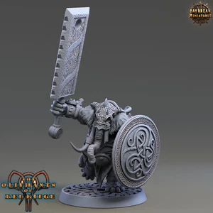 Elephant Man Hanno, D&D Wargaming Fantasy Beastmen Elephant Miniatura escala 32 mm - Imagen 1 de 2