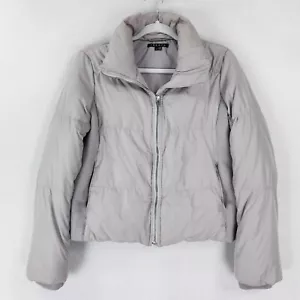 Giacca Theory donna grigio medio piumino imbottito Invanna Atlas cappotto zip intera casual - Foto 1 di 15