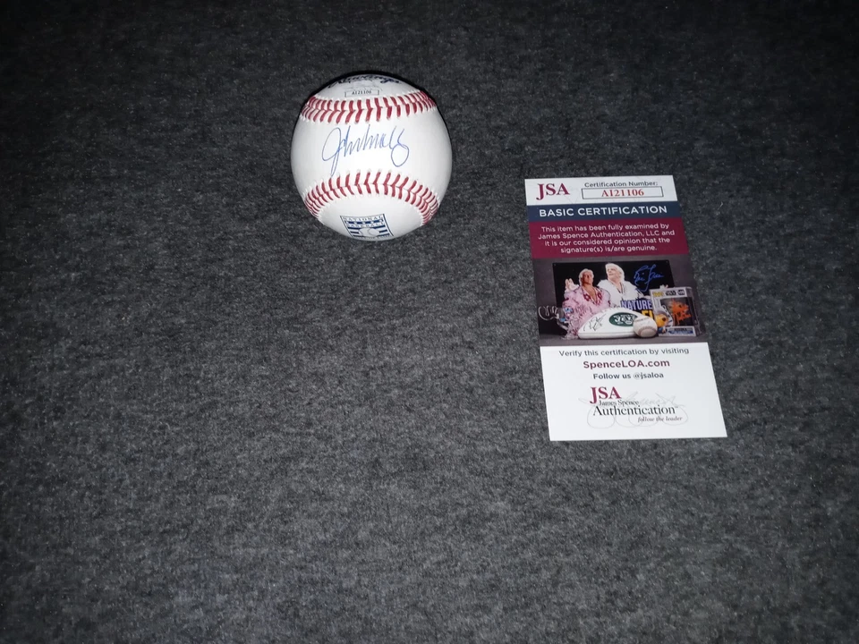 John Smoltz Signed Hall Of Fame Baseball Jsa Atlanta Braves Romlb - Image 1 of 1