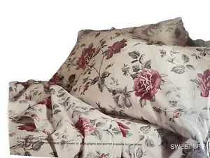 Vintage Westpoint Stevens SWEET BRIAR Roses Pink Blue Full Sheet Set 4 Piece New - Picture 1 of 7