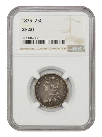 1835 25C NGC XF40 Cover