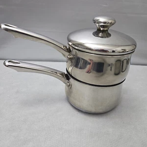 Cooks Essentials 2 Quart Topf/Dampfgarer mit Deckel Impactbase USA 18/10 Edelstahl - Bild 1 von 16