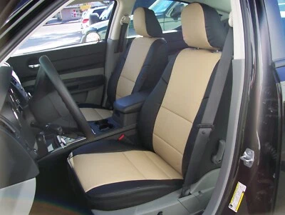 PARA CARGADOR DODGE IGGEE S 2011-2020 CUERO AJUSTE EXACTO PERSONALIZADO 2 FUNDAS ASIENTO DELANTERAS Foto 1 de 4