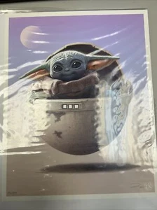 The Bounty Print Rory Kurtz Ltd Ed Baby Yoda Mandalorian Star Wars Mondo - Picture 1 of 6