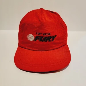 VTG Fort Wayne Fury Cap Hat Red Strapback CBA Minor League Basketball Defunct - Picture 1 of 5