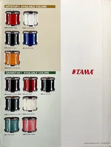 Original 1991 Tama Artstar II & Granstar II Drum Bi-Fold Color Dealer Flyer - Imagen 1 de 1