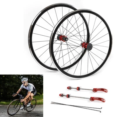 700C Ultralight Road Bicycle Bike Wheel Front Rear Wheelset Brake C/V 7-11 speed - Image 1 of 4