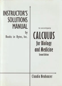 Instructor's Solution Manual to Accompany Calculus for Biology and Medicine - Imagen 1 de 1