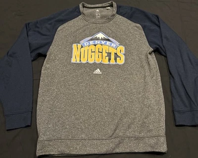 NBA Denver Nuggets Hombres L Adidas Climawarm Suéter Poliéster A50 Foto 1 de 3