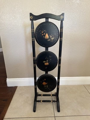 Muffin Plegable Hitchcock Vintage - Stand Cake 3 Niveles - Estilo Victoriano Pintado  Foto 1 de 4