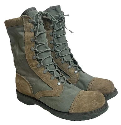 Botas CORCORAN 10” Merodeador para Hombres 11 Hechas en EE. UU. Beige Gamuza Salvia Puntera de Acero Tácticas Foto 1 de 4