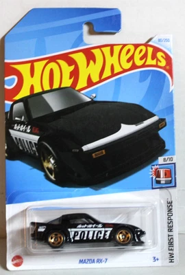 Mazda RX-7 80/250 negro Hot Wheels 2024 HW First Response 8/10 Foto 1 de 2