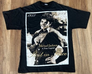 Michael Jackson Crazy Tees Graphic Black T Shirt RIP 1958-2009 Sz XL - Picture 1 of 6