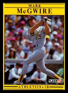 1991 Fleer #17 Mark McGwire - Picture 1 of 2