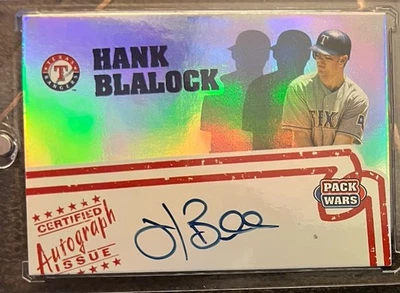 2005 Topps Pack Wars Hank Blalock Auto #PWA-HB Texas Rangers - Image 1 of 2