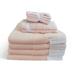 Hotel Collection Peach Bath Towel Set of 10 100% Cotton Turkiye Made Elegant - Picture 1 of 13