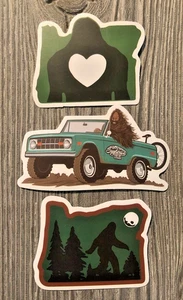 Sasquatch Bigfoot Yeti Menge 3 Aufkleber - Outdoor Paranormal UFO Aliens UAP - Bild 1 von 4